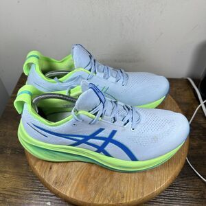 Asics Gel-Nimbus 25 Shoes Mens Size 11.5 Blue Green Running PureGEL 1011B847